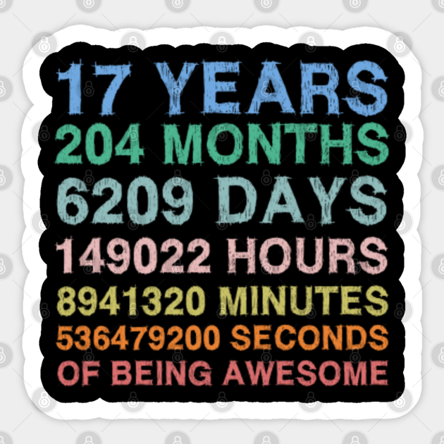 17 Years In Days 2024 favors